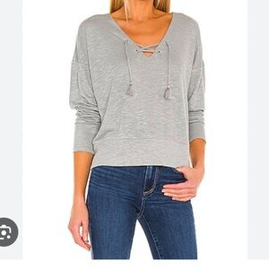 Paige Primrose Top Heather Grey. New!